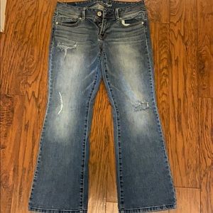 American Eagle distressed boot jean size 10S